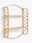 John Lewis Rattan Wall Shelving Unit, Natural