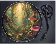 Rock On Wall - Feutrine pour Platine Vinyle 33T - Forest Pink Mushroom - 2mm d'épaisseur - Fabriquée en Europe