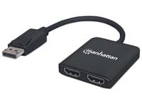 Manhattan 152716, Displayport, 2X Hdmi, 3840 X 2160 Piksler, Sort, Plast, 1 M