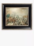 Brookpace Lascelles Rijksmuseum, Hendrick Avercamp 'Winter Landscape with Skaters' Framed Canvas Print, 36 x 42cm