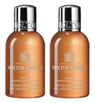 Molton Brown SUNLIT CLEMENTINE & VETIVER Bath & Shower Gel BODY WASH 2 x 50ml