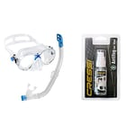 Cressi Kids' Marea Vip Jr Snorkel Set Clear/Blue with Anti Fog Gel for Diving Masks/Swim Goggles