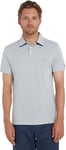 Tommy Hilfiger Men Short-Sleeve Polo Shirt Regular Fit, Grey (Light Grey Heather), M