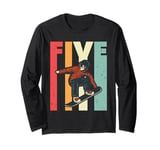 Snowboarder FIVE Snowboarding Children 5 Years Birthday Long Sleeve T-Shirt