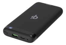 Deltaco Powerbank Trådlös Laddning 10W + USB-C PD 18W 10000 mAh - Svart