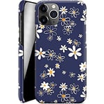 caseable Apple iPhone 11 Pro Mobile Phone Case - Hard Case Protective Case - Shock-Absorbing & Scratch-Resistant Surface - Colourful Design & All-Round Print - Navy Daisies - Floral Flowers