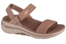 des sandales Femme, Skechers Go Walk Arch Fit Sandal - Polished, Marron