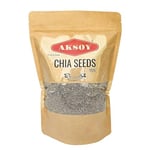 💚 Aksoy Premium Raw Black Chia Seeds, 625G | Non-GMO | Vegan, Keto & Paleo | Nutrient-Dense Seeds with 3g Protein & 5g Fiber for Salads, Yogurt & Smoothies