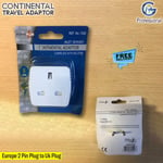 New 1 Gang Travel Adaptor UK TO US Travel Plug Socket Adapter for Europe USA PAK