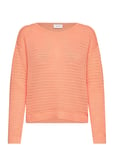 Vila Vibellisina Boatneck L/S Knit Top - Noos Korall