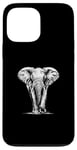 Coque pour iPhone 13 Pro Max White Paint Art Éléphant Éléphants