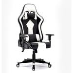 Fauteuil de bureau gaming en simili cuir noir et blanc soul