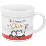 Sheepworld 48936 Tasse avec motif « Hab dich lieb » | Tasse préférée dans une boîte cadeau, en porcelaine, 38 cl, tasse avec inscription en allemand | Cadeau, anniversaire, cadeau amusant