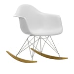 Vitra - Eames RE Plastic Armchair RAR 85 Cotton White, Chrome Base, Golden Maple - Fåtöljer - Charles & Ray Eames - Vit - Metall/Plast