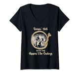 Womens Raisin' Hell With The Hippies & The Cowboys V-Neck T-Shirt