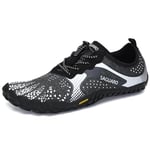 SAGUARO Homme Chaussure Minimaliste Femme Barefoot Chaussures de Trail Running Outdoor Barefoot Shoes avec Semelle Zero Drop Noir Foncé,GR.48