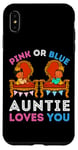 Coque pour iPhone XS Max Rose ou bleu Auntie Loves You Gender Reveal Aunt Baby Shower