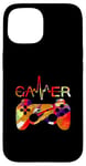 Coque pour iPhone 15 Gamer Heartbeat Jeu vidéo Garçon Homme Gamer