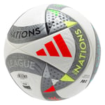 adidas Fotball Pro UEFA Nations League - Hvit/Sølv/Sølv, størrelse Ball SZ. 5