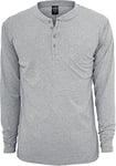 Urban Classics Men's Basic Henley L/S Tee Sweatshirt, Grey (Grey 111), X-Small