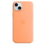 Apple iPhone 15 Plus Silicone Case with MagSafe - Orange Sorbet Soft Touch Finish