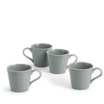 Royal Doulton Mugs, Stoneware, Designed to Mix & Match, Gordon Ramsay Maze Mug 400ml 13.5floz Dark Grey, Set of 4