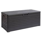 Coffre de rangement jardin résine - Anthracite - 550L - FLORIDA  