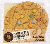 BAKEWELL and BROWNE Rainbow Cookie, Ideally Served With Refreshing Milk, Coffee or Tea, Hand Baked in the UK, Vegetarian Friendly, 80 g Pack