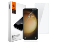 Spigen Neo Flex Solid, Samsung, Galaxy S23, Fallsäker, Dammresistent, Reptålig, Transparent, 2 Styck