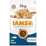 IAMS Adult Dry Cat Food Tuna 3kg - Advanced Nutrition Cat Food - Ages 1+ Years