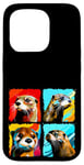 iPhone 15 Pro Otter Pop Art Colorful Drawing Painting Case