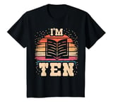 Youth Reading 10 Year Old Birthday Boy Girl 10th Books Birthday T-Shirt