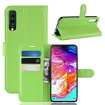 Galaxy A70      Pu Wallet Case    [Green]