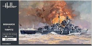 Heller 85078 1:400th scale Bismarck + Tirpitz Twin Pack