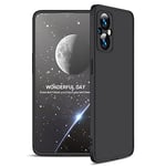 YXINDAFU Coque realme 9 Pro+ 5G,360 Degrés Tout Inclus 3 en 1 Démontable Ultra-Mince Anti-Choc Protection Etui Housse Coque pour realme 9 Pro Plus 5G,Noir