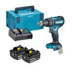 Perceuse à percussion 18V LXT (2x4.0 Ah) - MAKITA DHP485RMJ - Sans fil - Batterie - A percussion