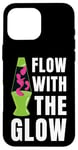 Coque pour iPhone 16 Pro Max Flow With The Glow Lampe à lave collector années 70 hippie vintage