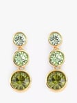 Eclectica Pre-Loved 22ct Gold Plated Swarovski Crystal Drop Earrings, Dated Circa 1990s