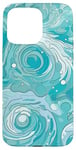 iPhone 15 Pro Max Swirl Blue Color Illustration Pattern Abstract Art Case