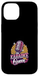 Coque pour iPhone 14 Karaoké Queen Karaoké Chanteur Microphone Karaoké