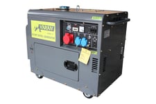 GROUPE ELECTROGENE INSONORISE DIESEL 6kVA 400V 230V + DEMARRAGE AUTOMATIQUE ATS!