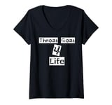 Womens Fun Graphic-Throat Goat 4 Life V-Neck T-Shirt