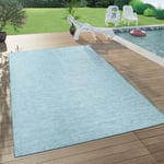 Tapis Intérieur & Extérieur Pour Salon Balcon Terrasse Tissé à Plat Bleu 120x160 cm - Paco Home