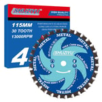 115mm 30T, Trou Central 9.5mm, Kerf Super Fin 1.6mm, Lame De Scie Circulaire, Scie Sans Fil Comme Accessoires, Pour Couper Le Métal, Barre De Fer En Acier, Tôle