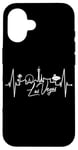 Coque pour iPhone 16 Las Vegas Silhouette Battement Coeur J'adore Las Vegas