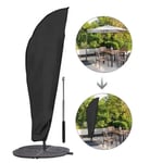 Housse De Parasol, 210d Oxford Imperméable Housse De Protection Pour Parasol Déporté 280l Pour Parasol De Jardin À Mât