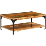 Vidaxl - Table basse avec plancher et étagère sous la structure du bois et de l'acier