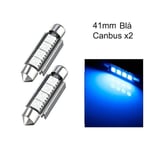 C5W Canbus 41mm blå Led spollampor SV8.5 41mm Blå 2-pack