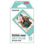 instax mini instant film, Blue border, 10 shot pack, suitable for all instax mini cameras and printers