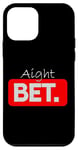 Coque pour iPhone 12 mini Graphique rouge Aight BET. Graphique rouge